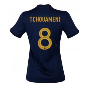 Frankrig Aurelien Tchouameni #8 Hjemmebanetrøje Dame VM 2022 Kort ærmer
